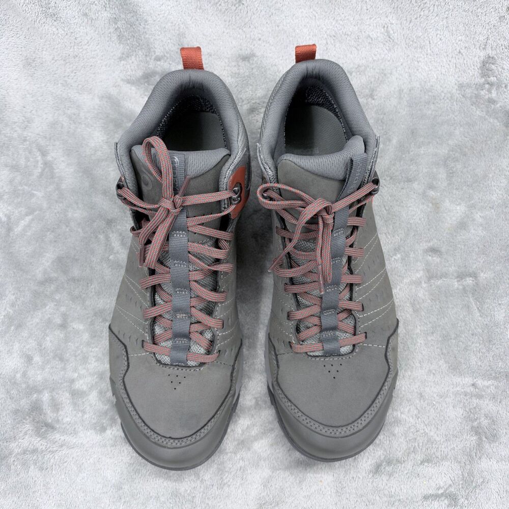 Oboz Sypes Mid B-Dry Men’s Gray/Orange Leather Waterproof Hiking Boots  Size 10 - Picture 3 of 12